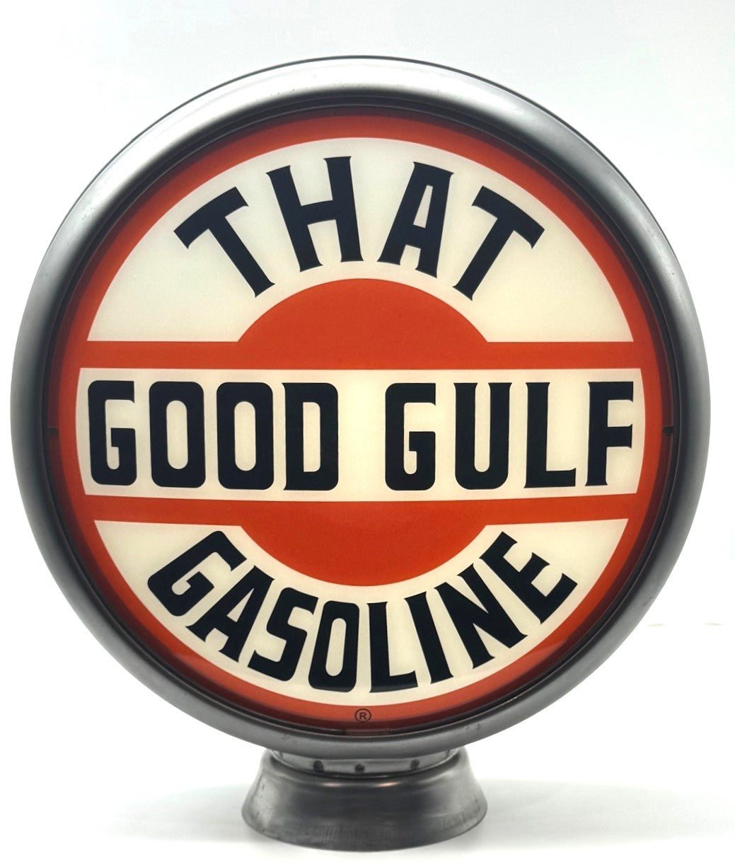 GULF "THAT GOOD GULF GASOLINE" 13.5" Gas Pump Globe