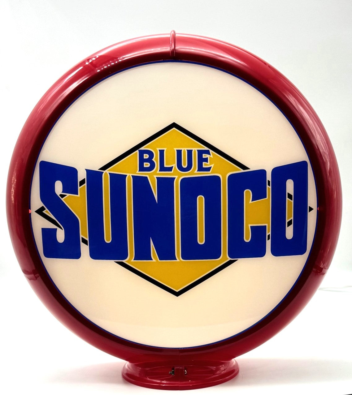 SUNOCO BLUE pre-1941 Black Diamond 13.5" Ad Globe
