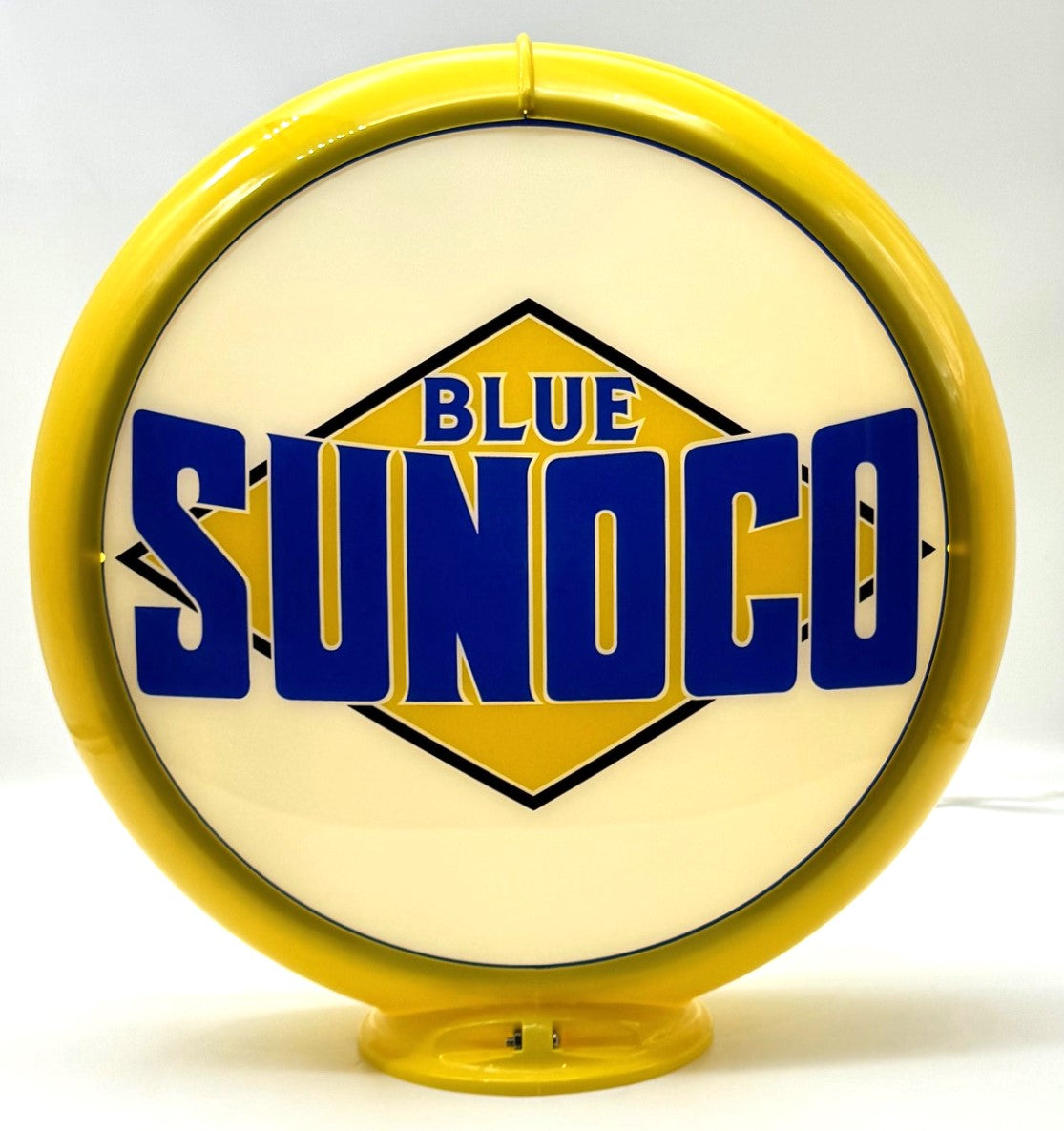 SUNOCO BLUE pre-1941 Black Diamond 13.5" Ad Globe