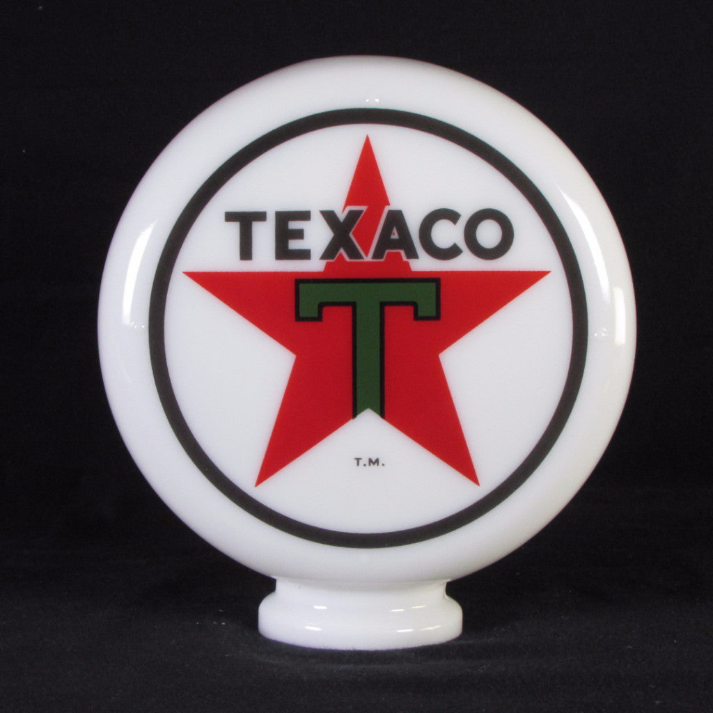 TEXACO STAR 8" Mini Glass Gas Pump Globe