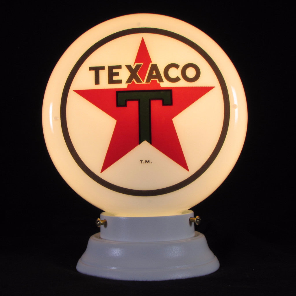 TEXACO STAR 8" Mini Glass Gas Pump Globe