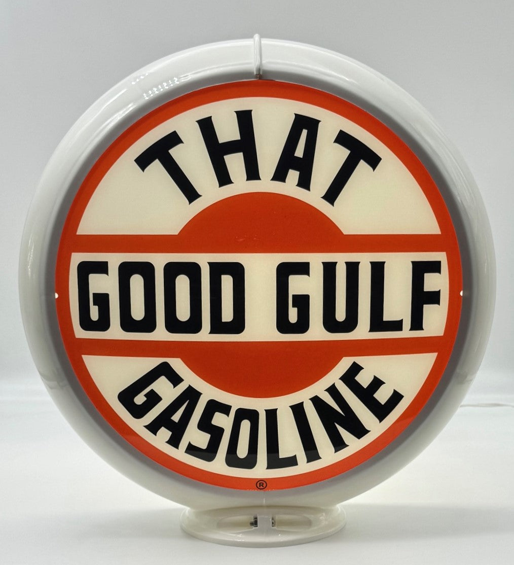 GULF "THAT GOOD GULF GASOLINE" 13.5" Gas Pump Globe