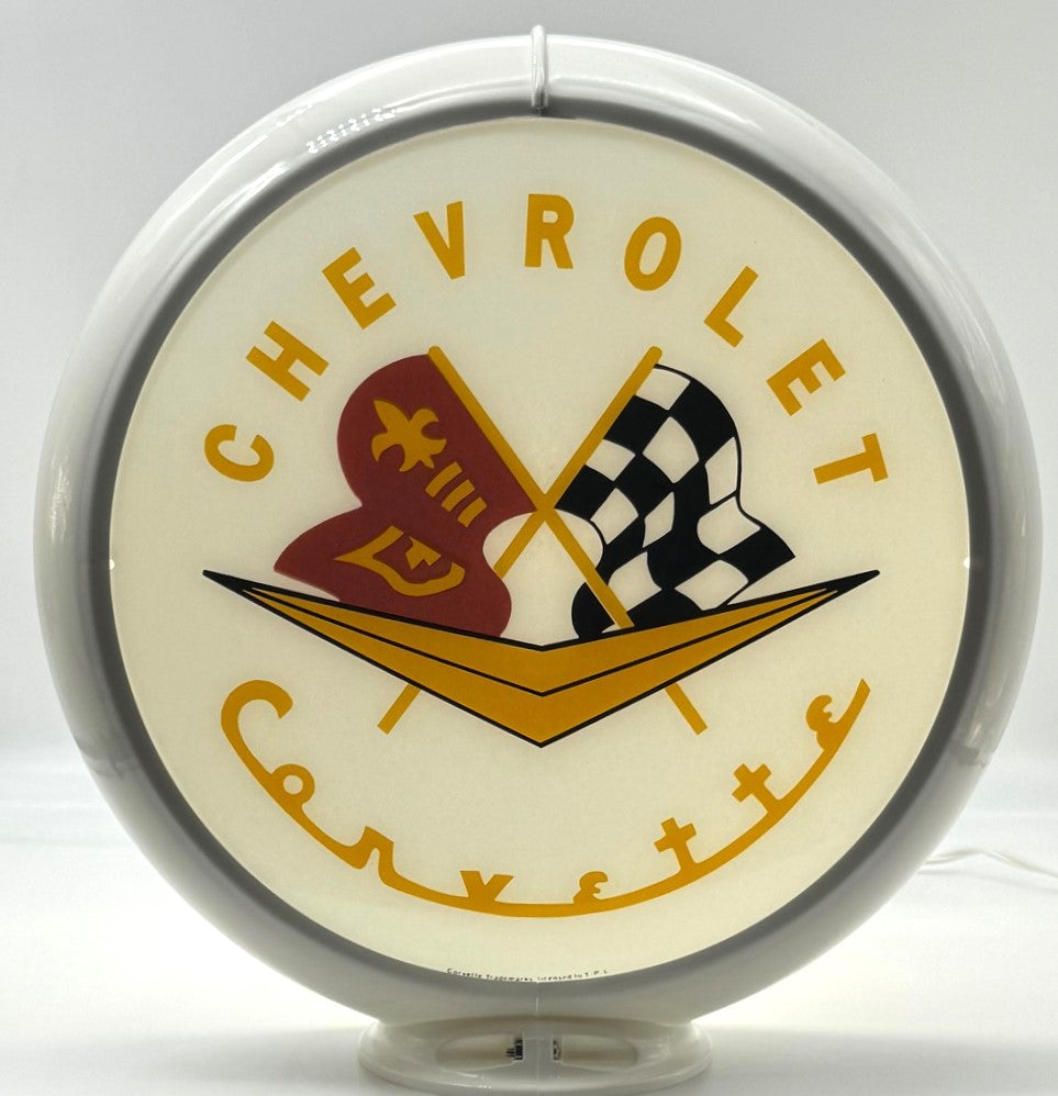CHEVROLET CORVETTE 13.5" Gas Pump Globe