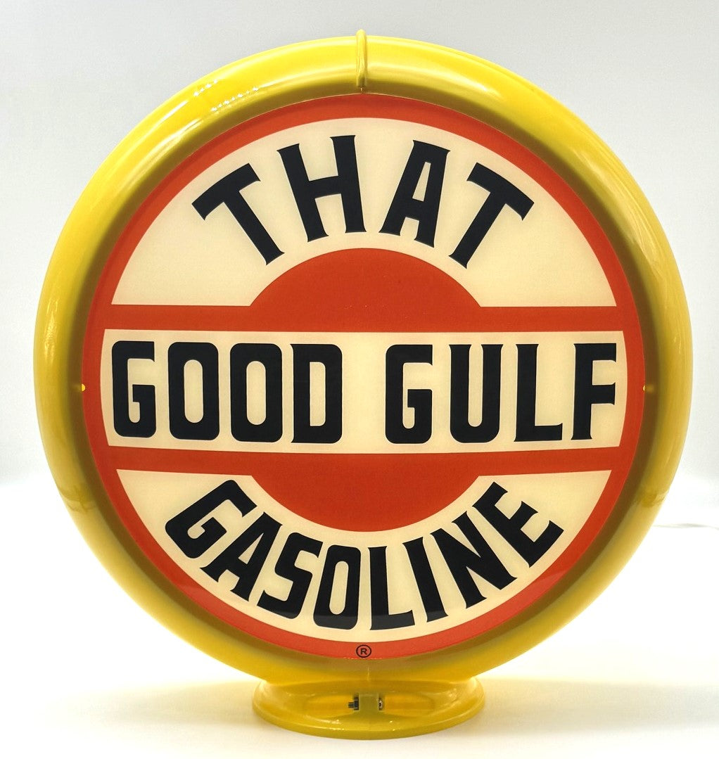 GULF "THAT GOOD GULF GASOLINE" 13.5" Gas Pump Globe