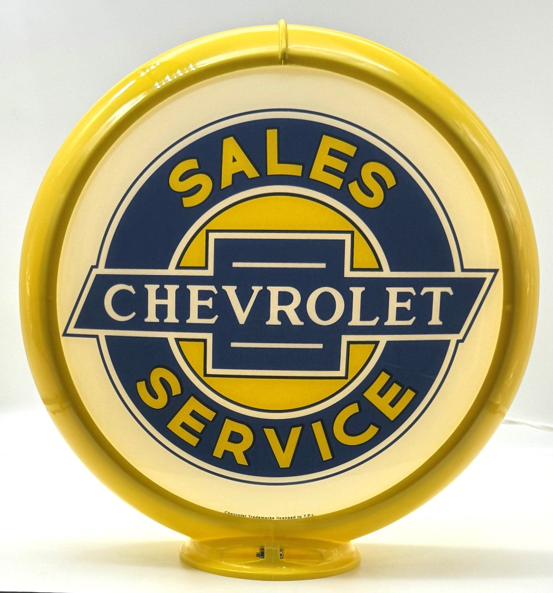 CHEVROLET SALES & SERVICE 13.5" Gas Pump Globe